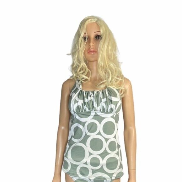 Modbe Modest Swim halter Tankini Mermaid Top Medium - Picture 3 of 12